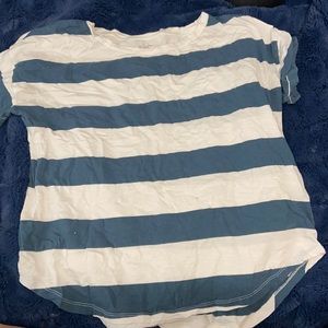 Blue and white striped shirt